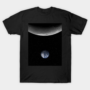 Moon And Planet Earth T-Shirt